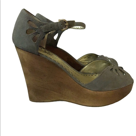 Juicy Couture Shoes - Juicy Couture Wood wedge with Suede detail Upper